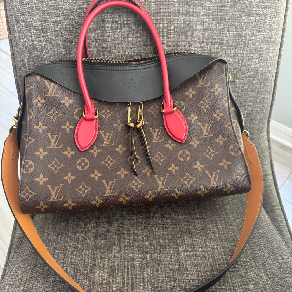 Louis Vuitton Monogram Brown and Pink Handbag